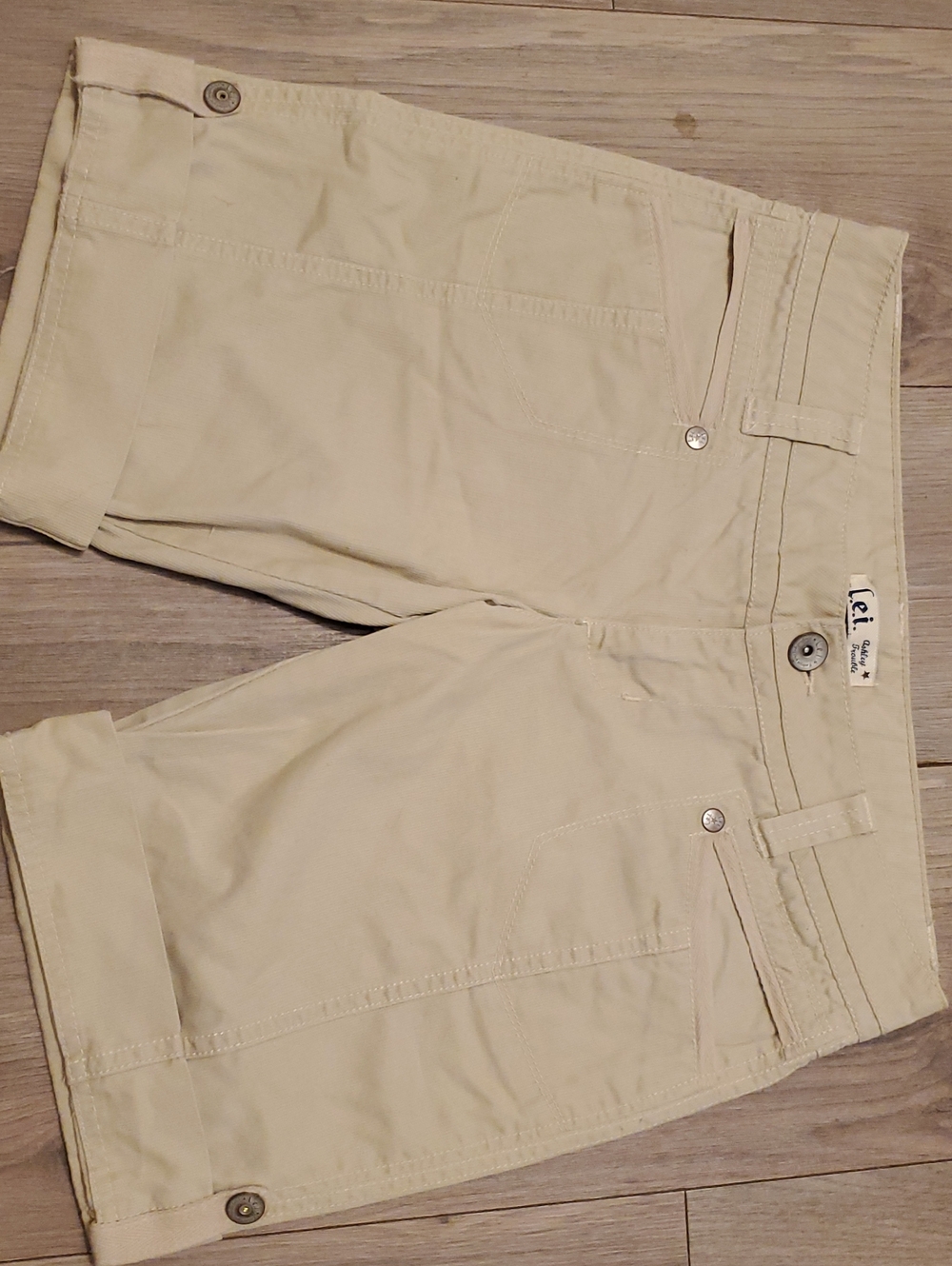 Light Beige Casual Shorts